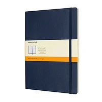 Moleskine Classic Notebook, Extra Large, Ruled, Sapphire Blue, Soft Cover (7.5 x 10)