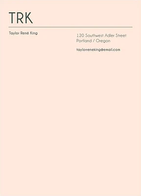 Left Aligned Stationery
