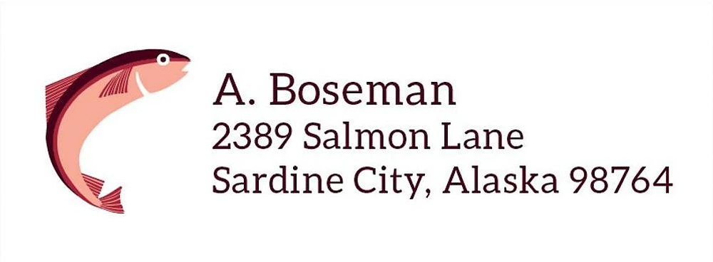 Fancy Fish Return Address Label