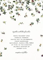Passiflora Caerulea Cream Wedding Invitation