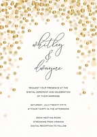Sparkle Lights Pink Wedding Invitation