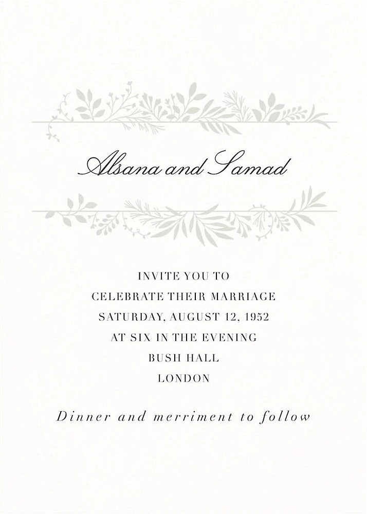 Good Vines Wedding Invitation