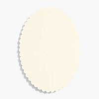 Scallop 4 Bar Luxe White Oval Cards