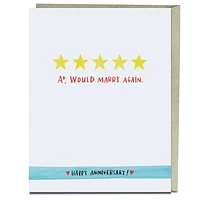 Five Stars Anniversary Card