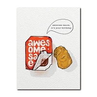 Awesome Sauce BBQ Birthday Card
