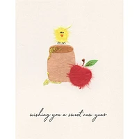 Bird & Apple Rosh Hashanah Card