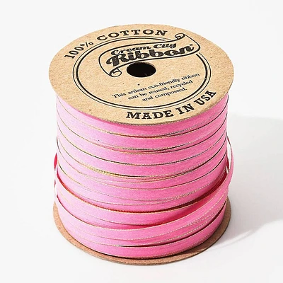 Skinny Cotton Ribbon /Gold 50yd