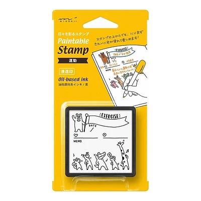 Midori Paintable Stamp - Pre-inked Exercise