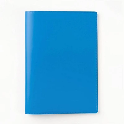 Paper Source Blue Leather Refillable A5 Journal Cover