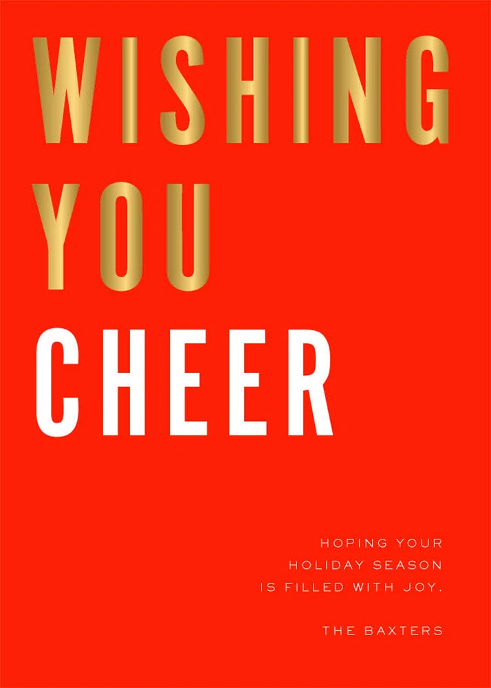 Bold in Gold Holiday Card