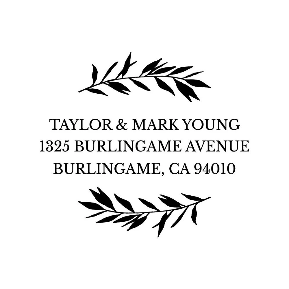 Greenery Custom Stamp