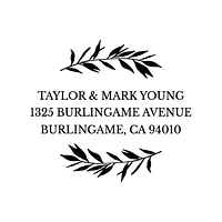 Greenery Custom Stamp