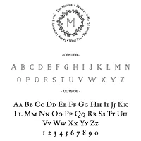 Berry Monogram Wreath Custom Stamp