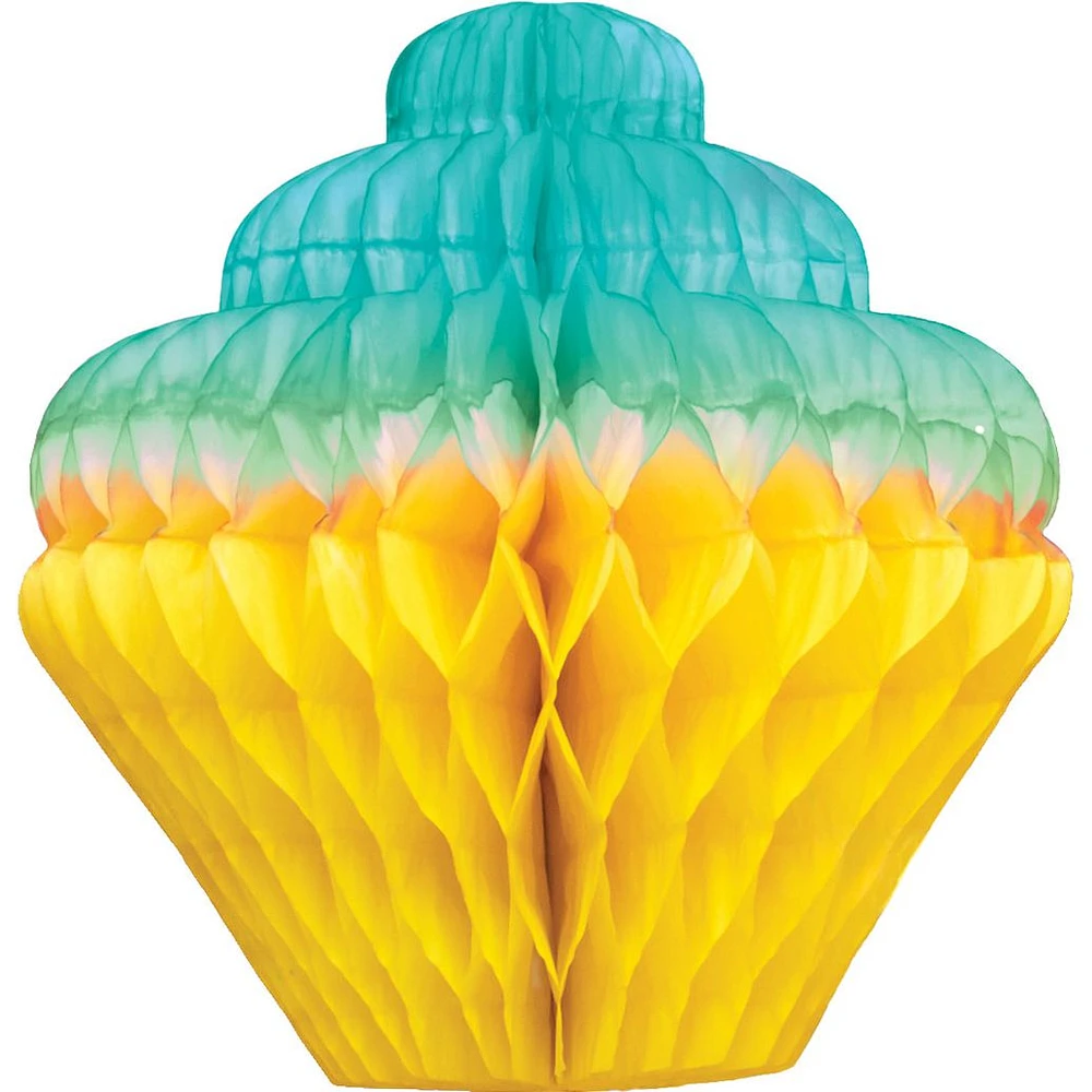 Honeycomb Cupcake, Light Blue