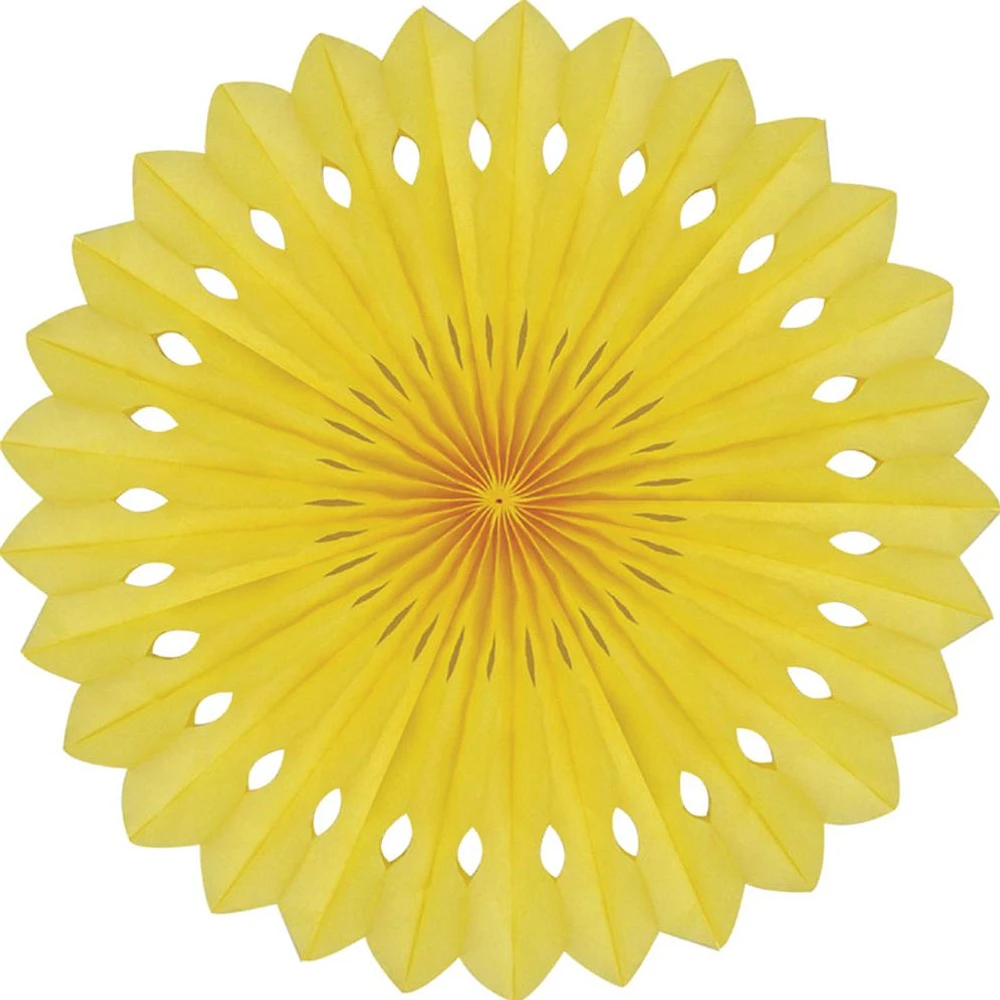 Detailed fan, 30cm, Yellow