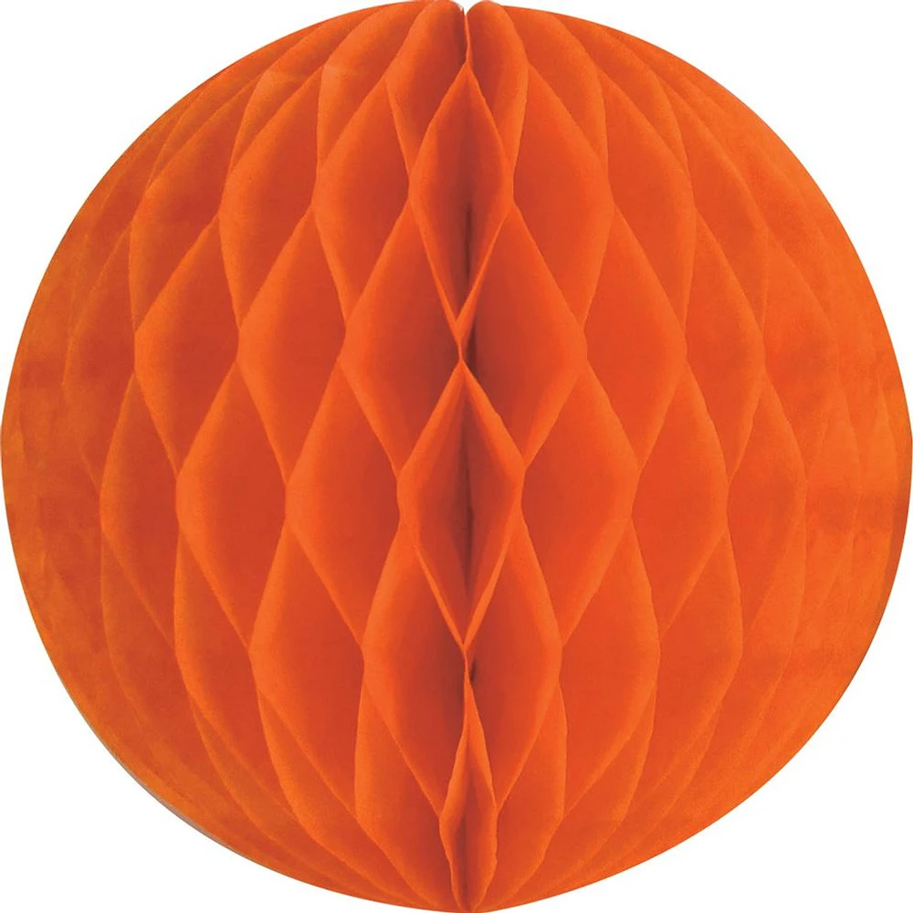 Orange SM Paper Honeycomb Sphere