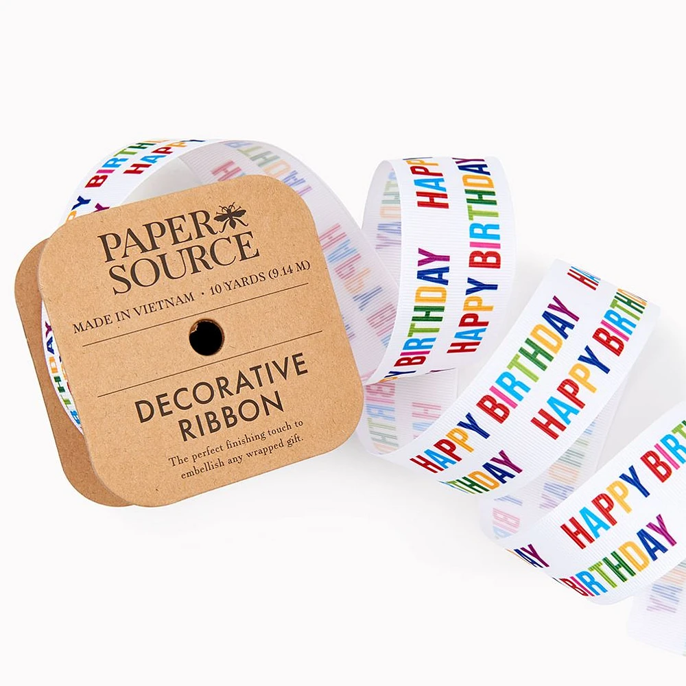 Happy Birthday Ribbon 1.5" 10YD