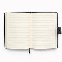 Jeremiah Brent Black Leather Journal with Snap Closure