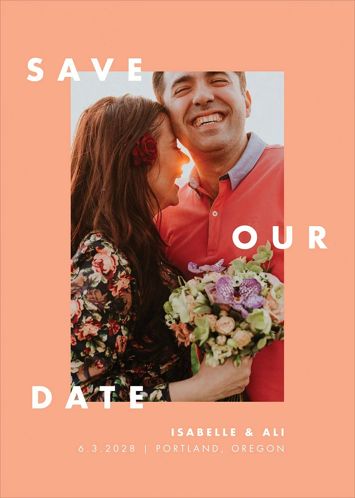 Bold Typography Save the Date