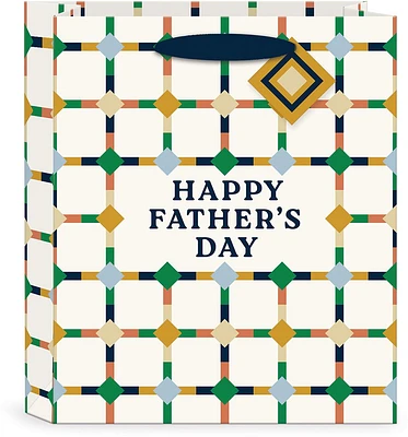 Father's Day Diamond Check Gift Bag