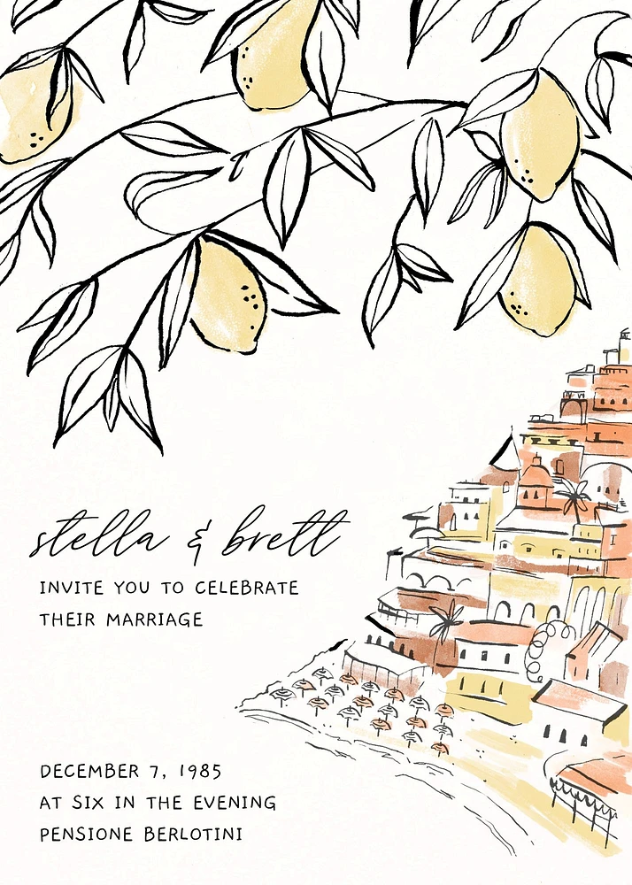 Amalfi Romance Wedding Invitation