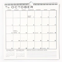 2025-2026 Paper Source Grid 17 Month Calendar