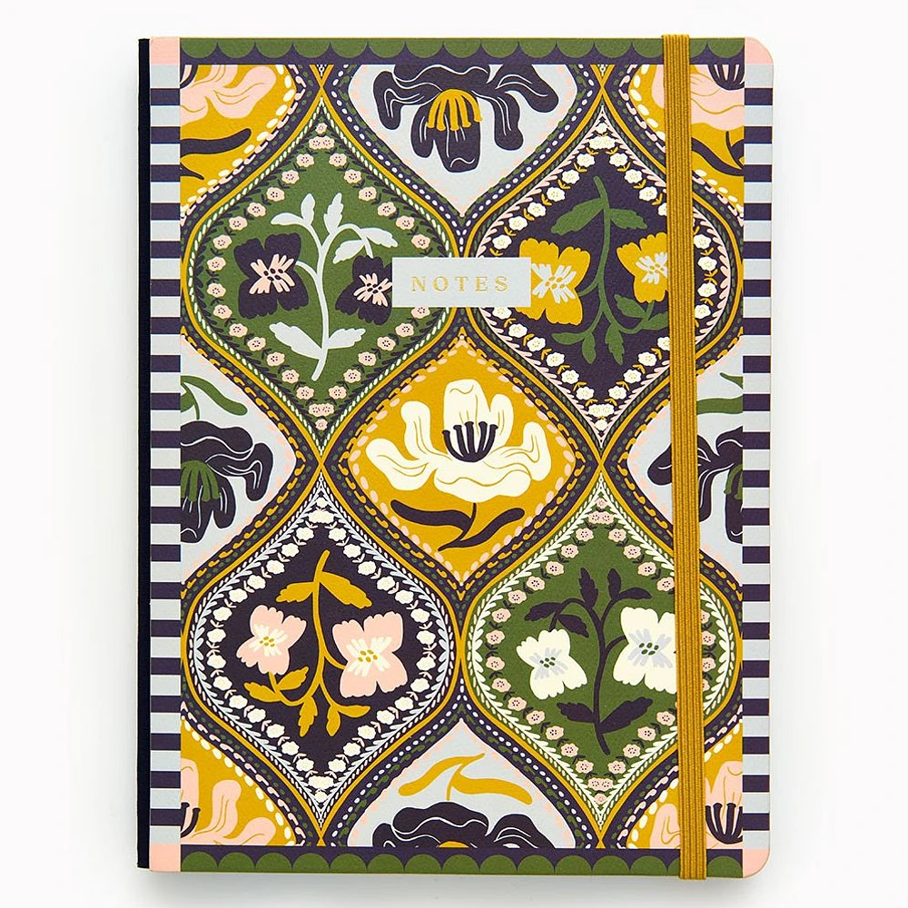 Paper Source Diamond Floral Medium Coptic-Bound Journal