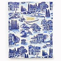 2025-2026 Paper Source French Toile Weekly Desk Planner