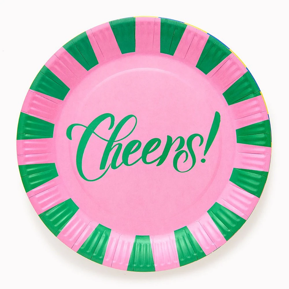 Cheers Stripe Plates S/12