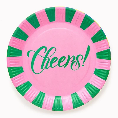 Cheers Stripe Plates S/12
