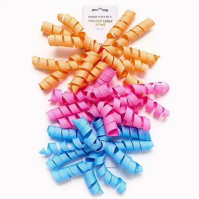 Vibrant Curly Grosgrain Bow Card S/3