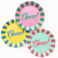 Cheers Stripe Plates S/12