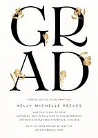 Les Fleurs Foil Graduation Announcement