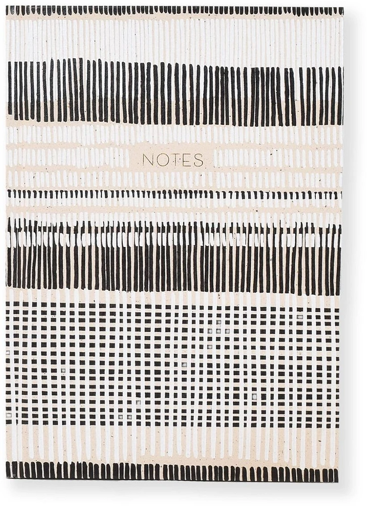Recycled B&W Cross-stitch Lines Paper Source Journal