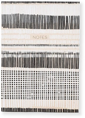 Recycled B&W Cross-stitch Lines Paper Source Journal