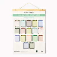 2025-2026 Paper Source Family Wall Calendar
