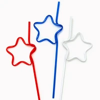 4th of July Star Straws S/12