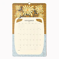 2025-2026 Paper Source Flower Vase Tall Wall Calendar