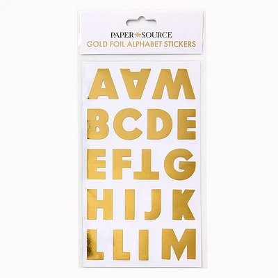 Gold Foil Alpha Sticker Sheet
