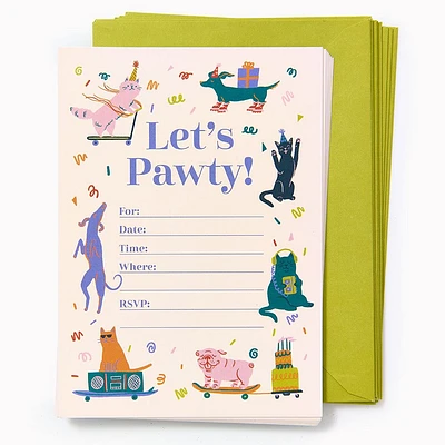 Party Animals Invitations 10ct