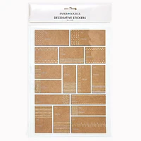 Simple Patterns on Kraft Gift Labels 48 Pc