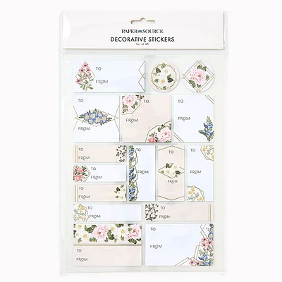 Parisian Floral Gift Labels 48 Pc