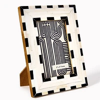 Black and White Striped Border 4x6 Frame