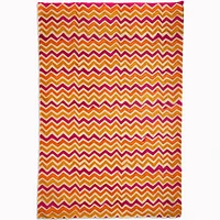 Orange and Magenta Batik Chevron Handmade Paper