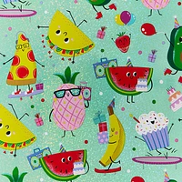 Birthday Jumble Prismatic Continuous Roll Wrap 8'