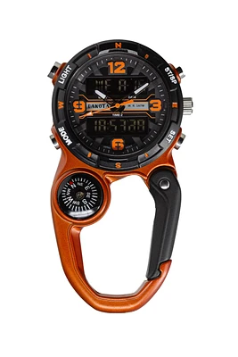 Ana Digi Miniclip - Orange Case with Black/Orange Dial and Reverse LCD