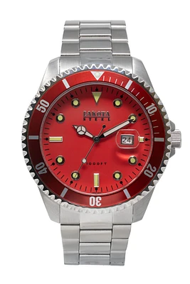 Steel 1000ft - 45mm - SS Case Red Dial Calendar
