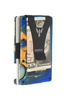 Card Holder Money Clip - Blue/Gold Resin