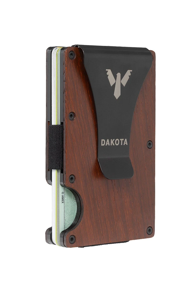 Card Holder Money Clip - Rosewood