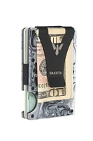 Card Holder Money Clip -Black/White Resin